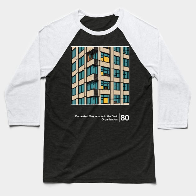 Organisation - OMD - Original Illustration Artwork Baseball T-Shirt by saudade